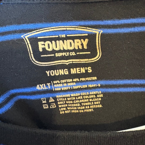 The Foundry Supply Co.‎ Mens Long Sleeve Striped T-Shirt 4XLT - Picture 3 of 3